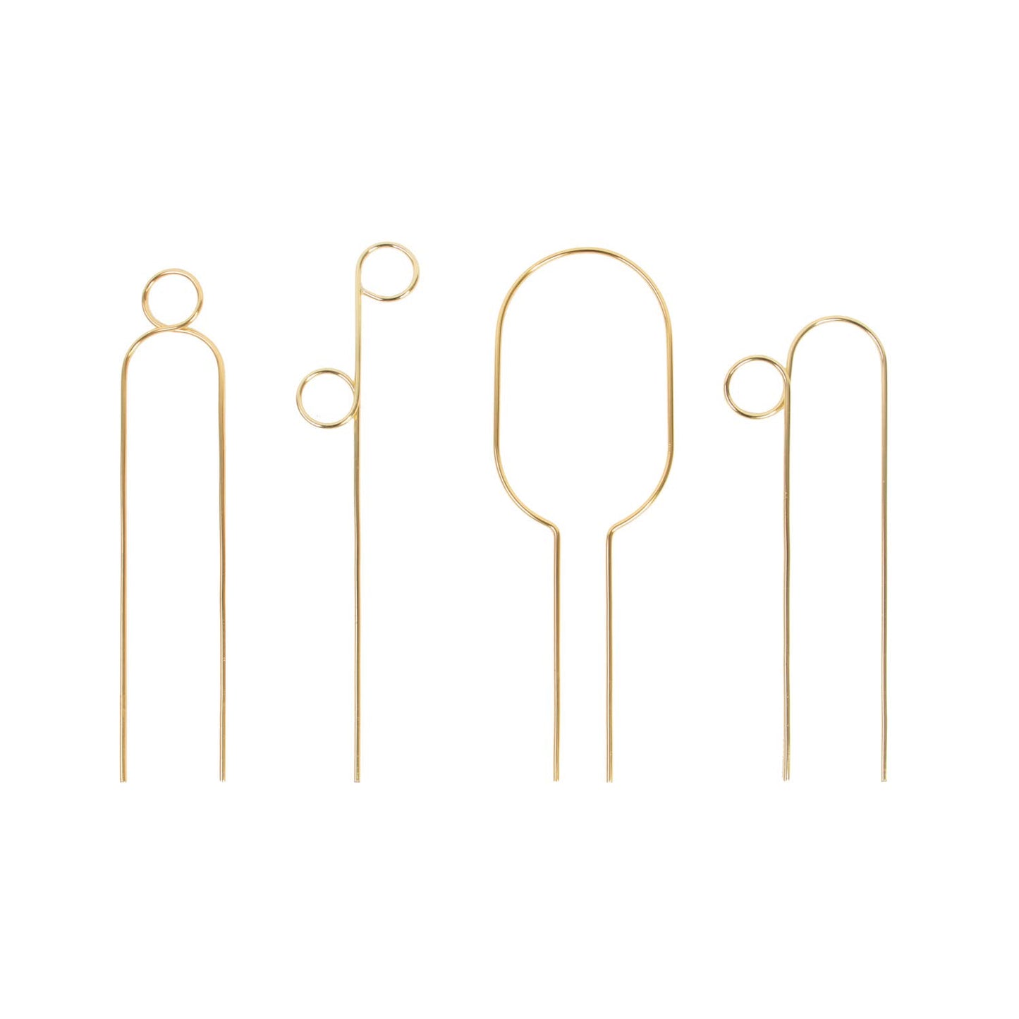 Mini Plantepind Pompon Guld – Dekorativ Plantepind Botanopia