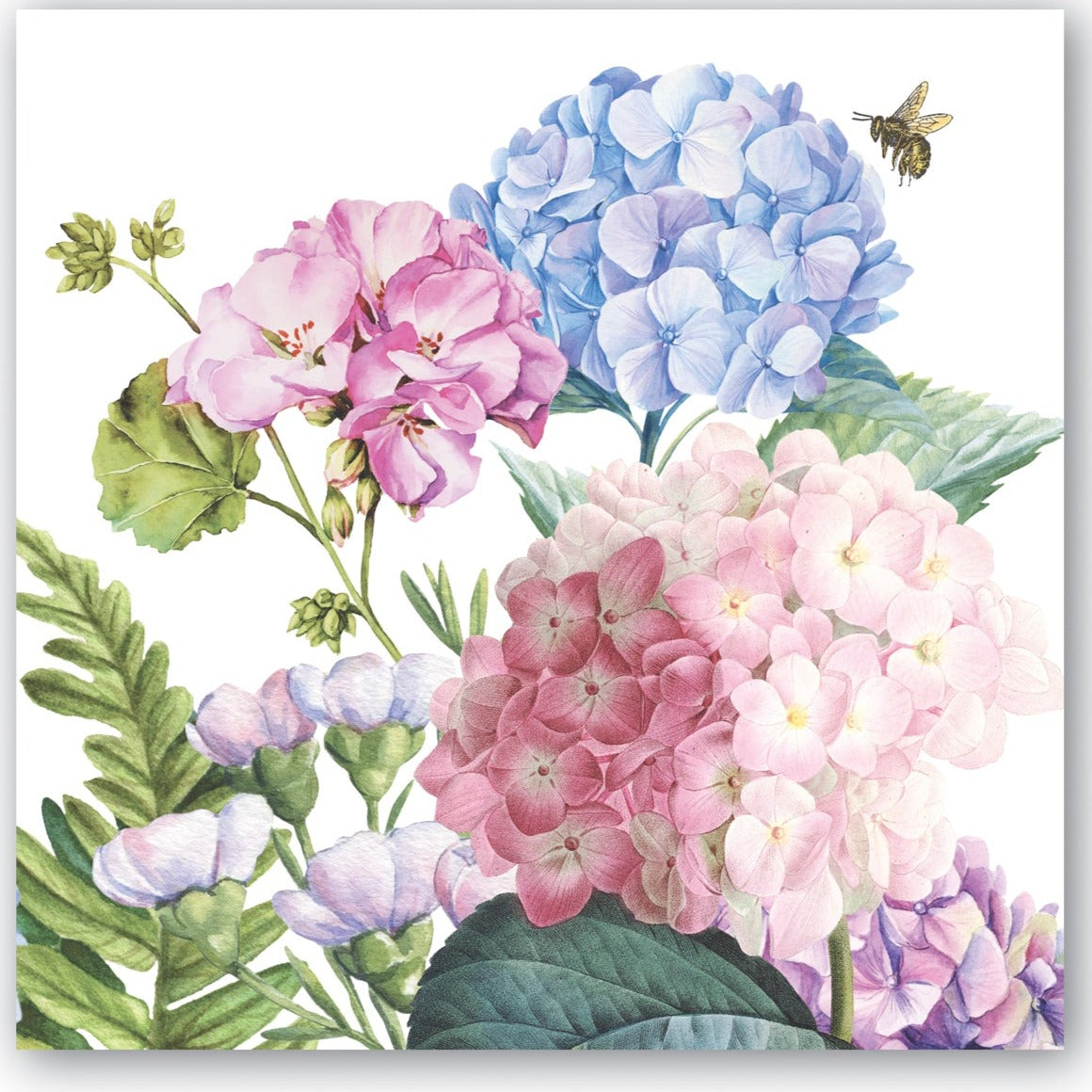 Kaffe servietter Wild Hydrangea - Michel Design Works Michel design works