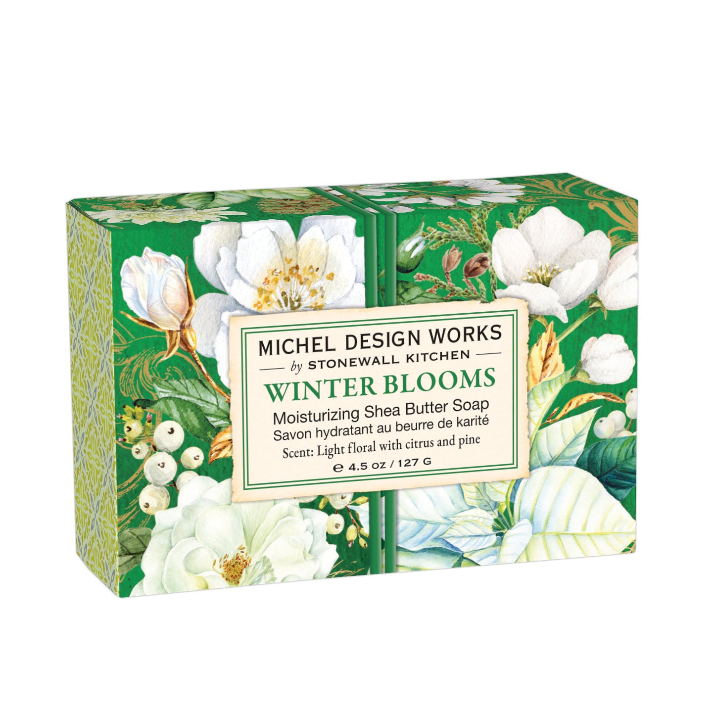 Hånd og badesæbe i box Winter Bloom Michel Design Works 127 gram