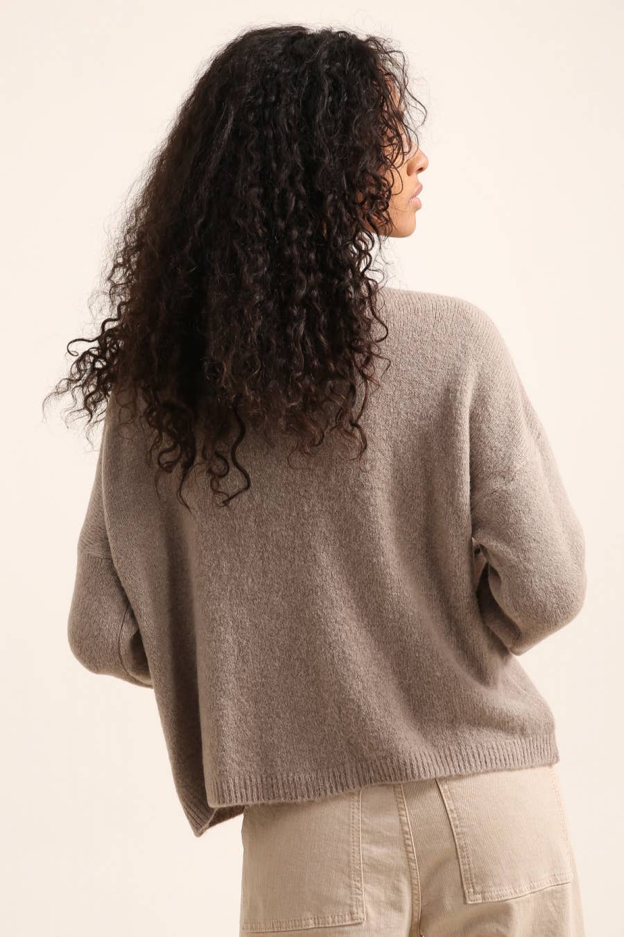 Alpaca Cardigan med Flæse 30% Alpaca - One Size | LÉA & LUC Lea & Luc