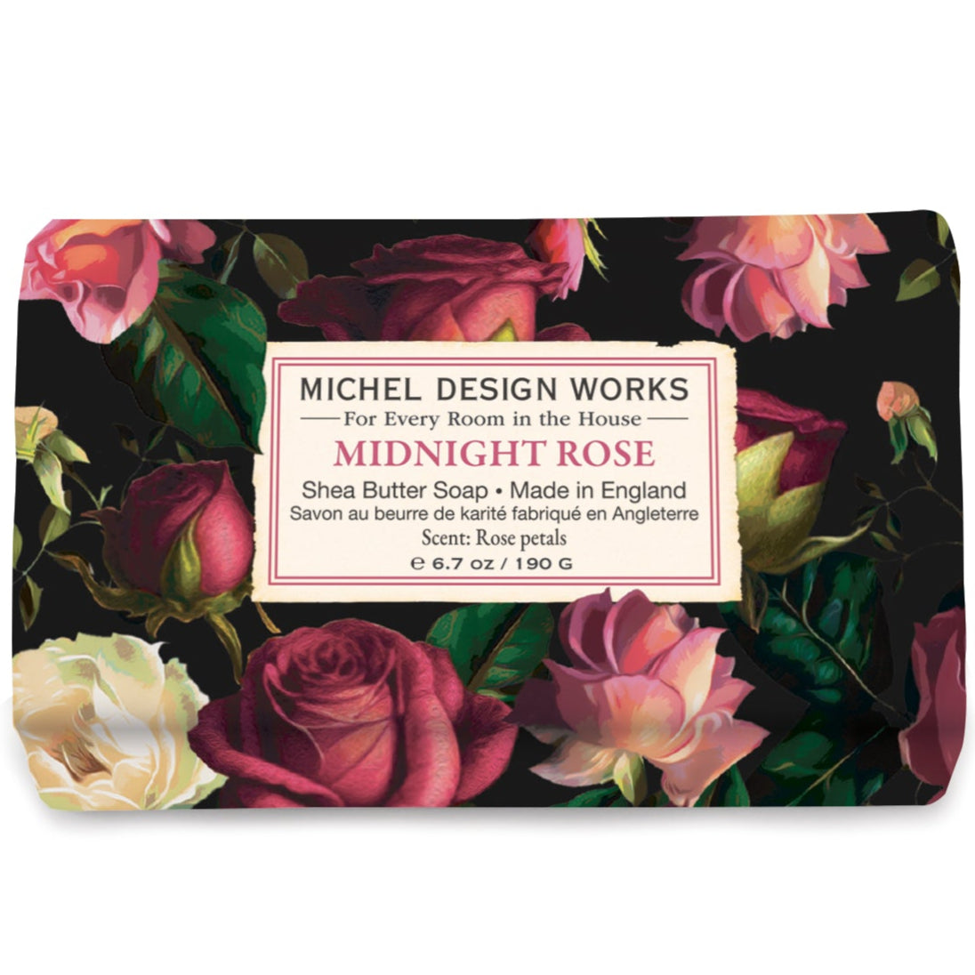 Håndsæbe Midnight Rose 190g - Sheasmør - Michel Design Works Michel design works