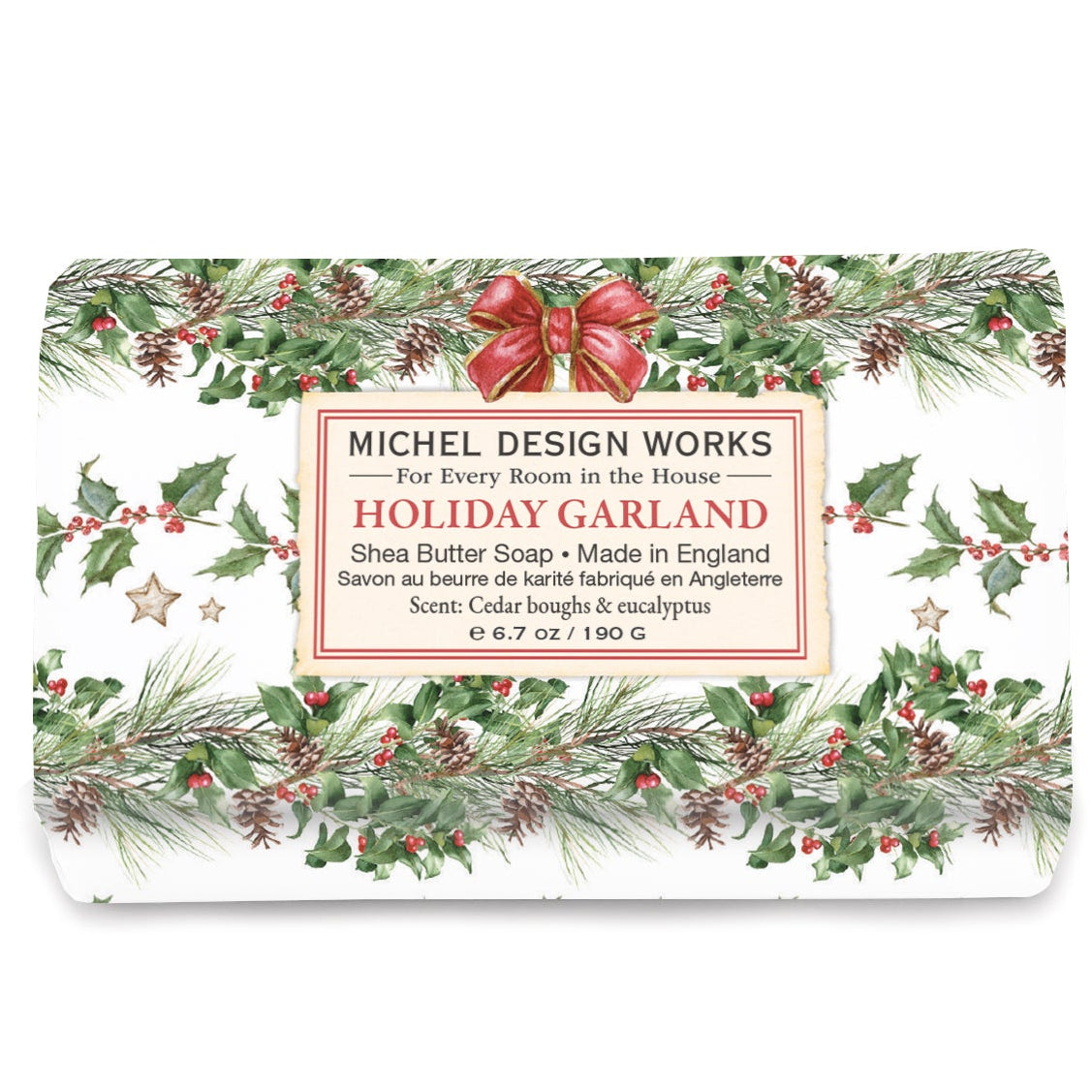 Håndsæbe Holiday Garland 190g - Sheasmør - Michel Design Works Michel design works