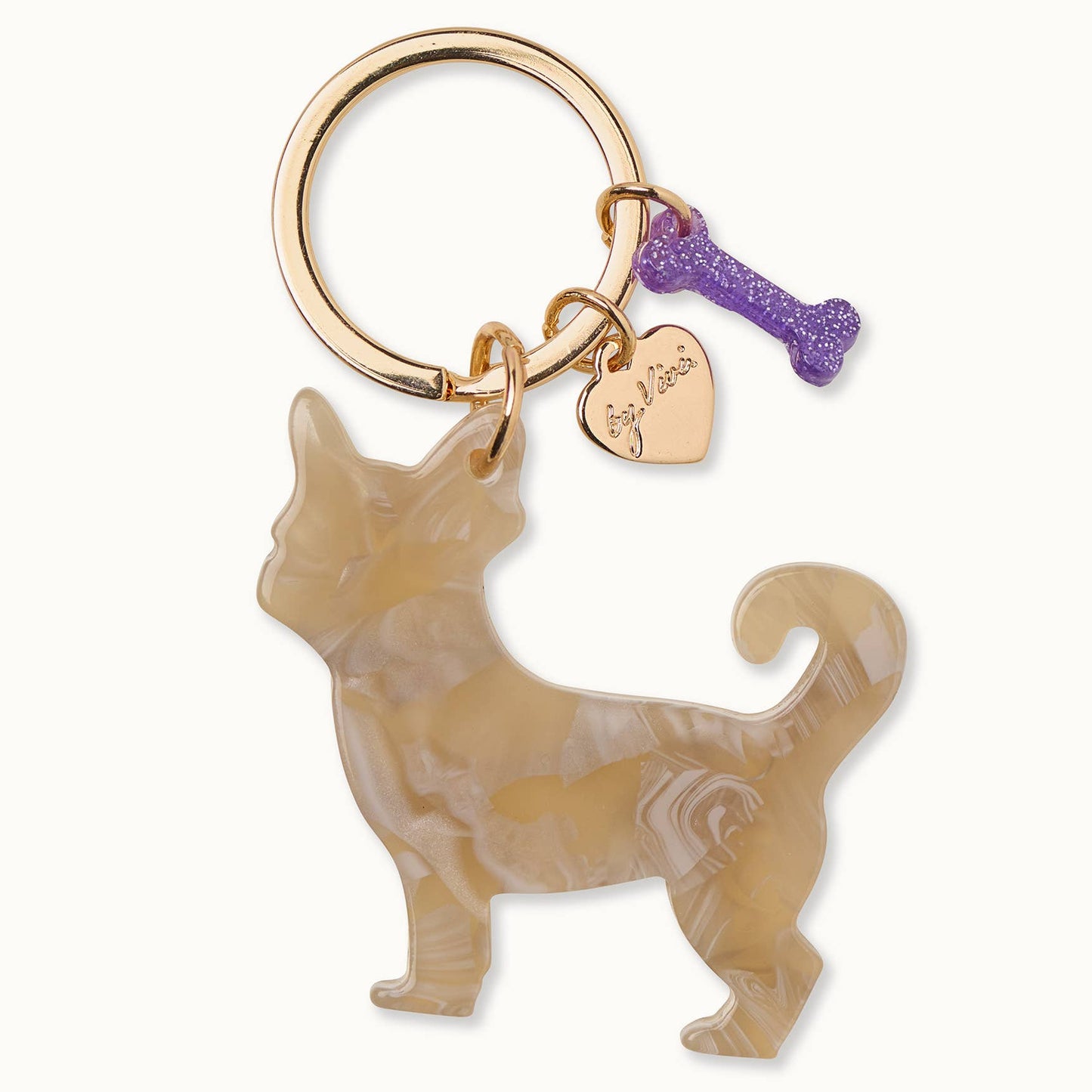 Nøglering Chihuahua Pixi - Acryl Nøglering by Vivi by Vivi.