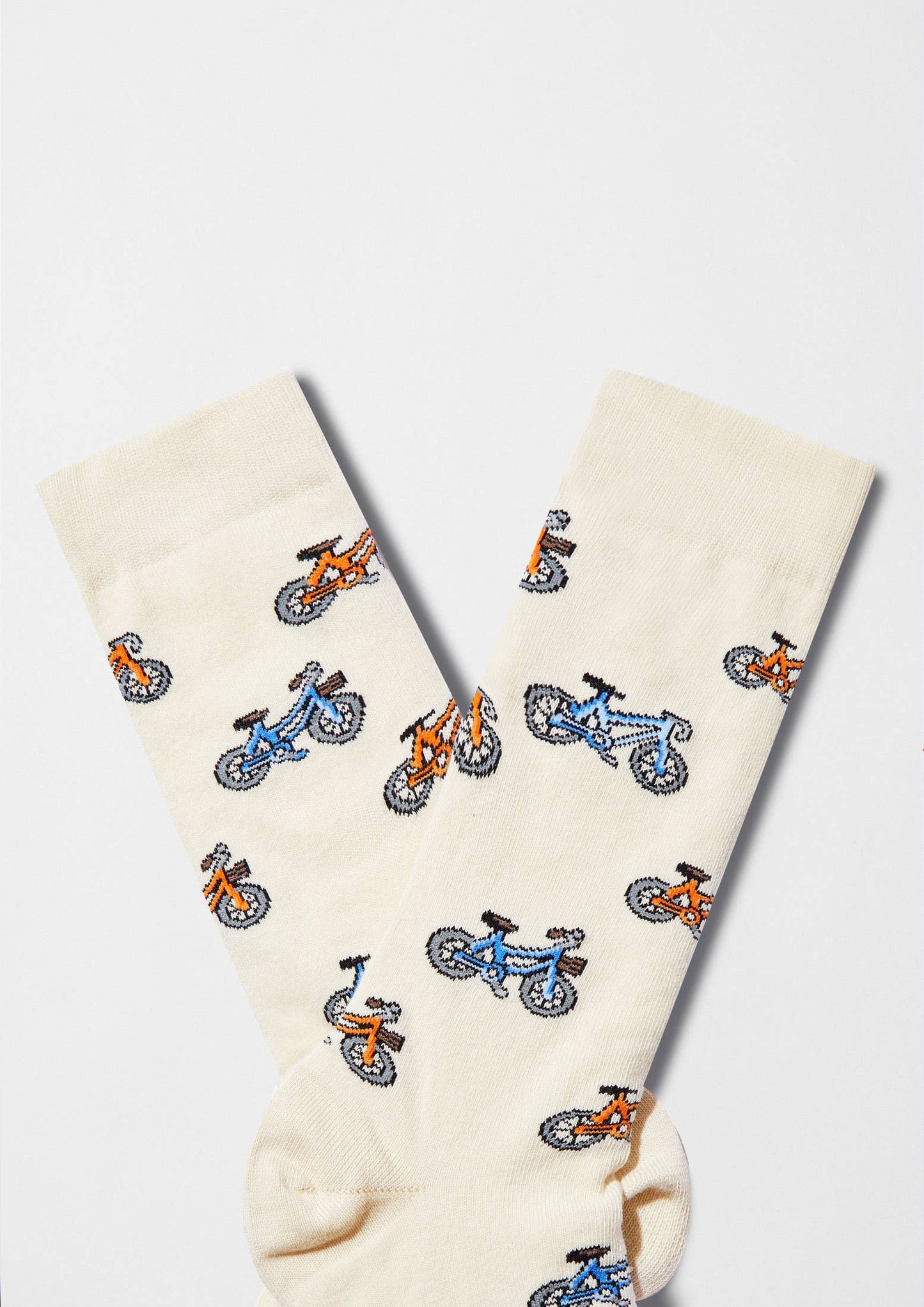 BeBicycle beige - 100% Økologiske Bomuldsstrømper