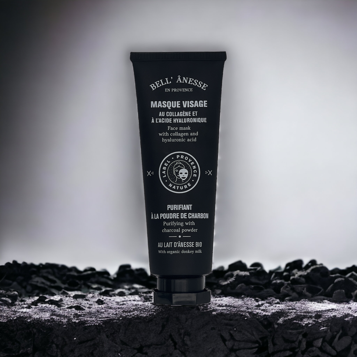Rensende Charcoal Æselmælk Ansigtsmaske - 120ml