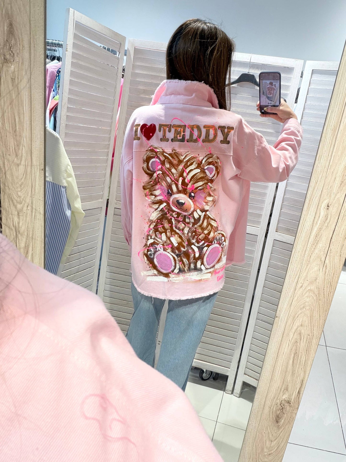 Oversized teddyjakke med bamseprint – Victoria & Isaac VICTORIA&ISAAC