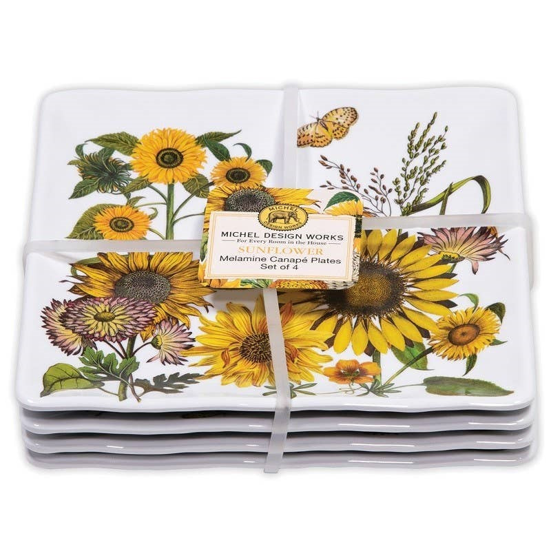 Melamin tallerkner sunflower 4 stk Michel design works