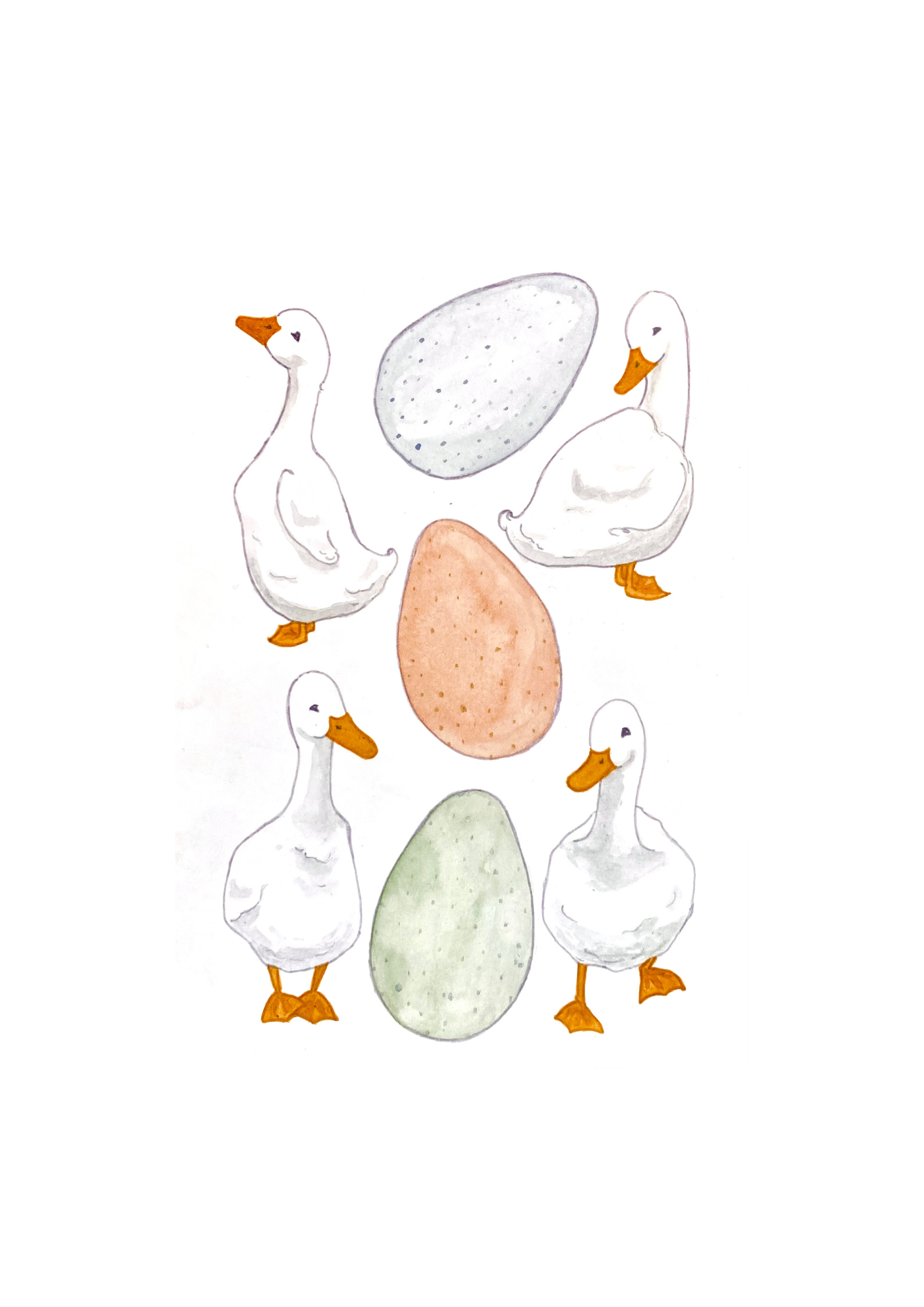 Klippeark til påskebordet æg og gæs fra Tall hat tales Tall Hat Tales