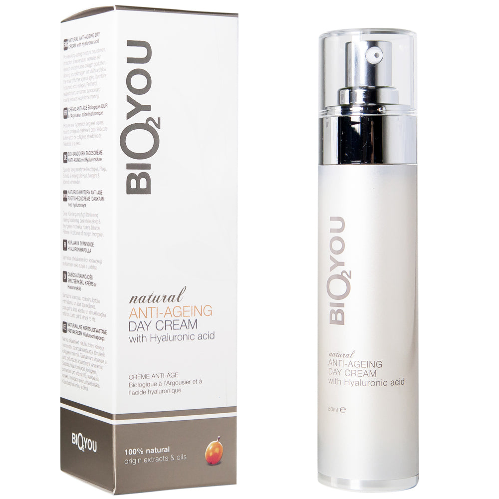 Natural anti-ageing day cream m/hyaluronic acid 50ml BIO2YOU