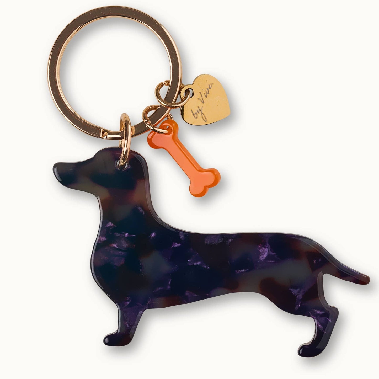 Nøglering Gravhund Waldi - Acryl Nøglering by Vivi by Vivi.