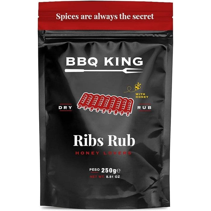 BBQ King Ribs Rub 250g - Klassisk Krydderi til Svineribs BBQ King