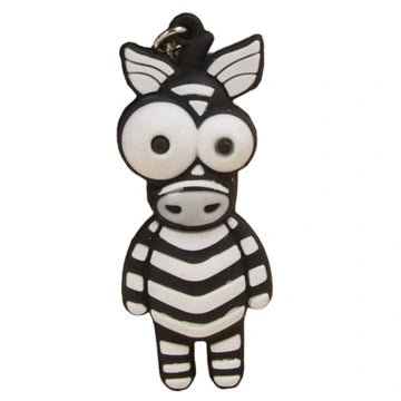 Nøglering med Zebra Vedhæng - Sjov & Dekorativ eCarla