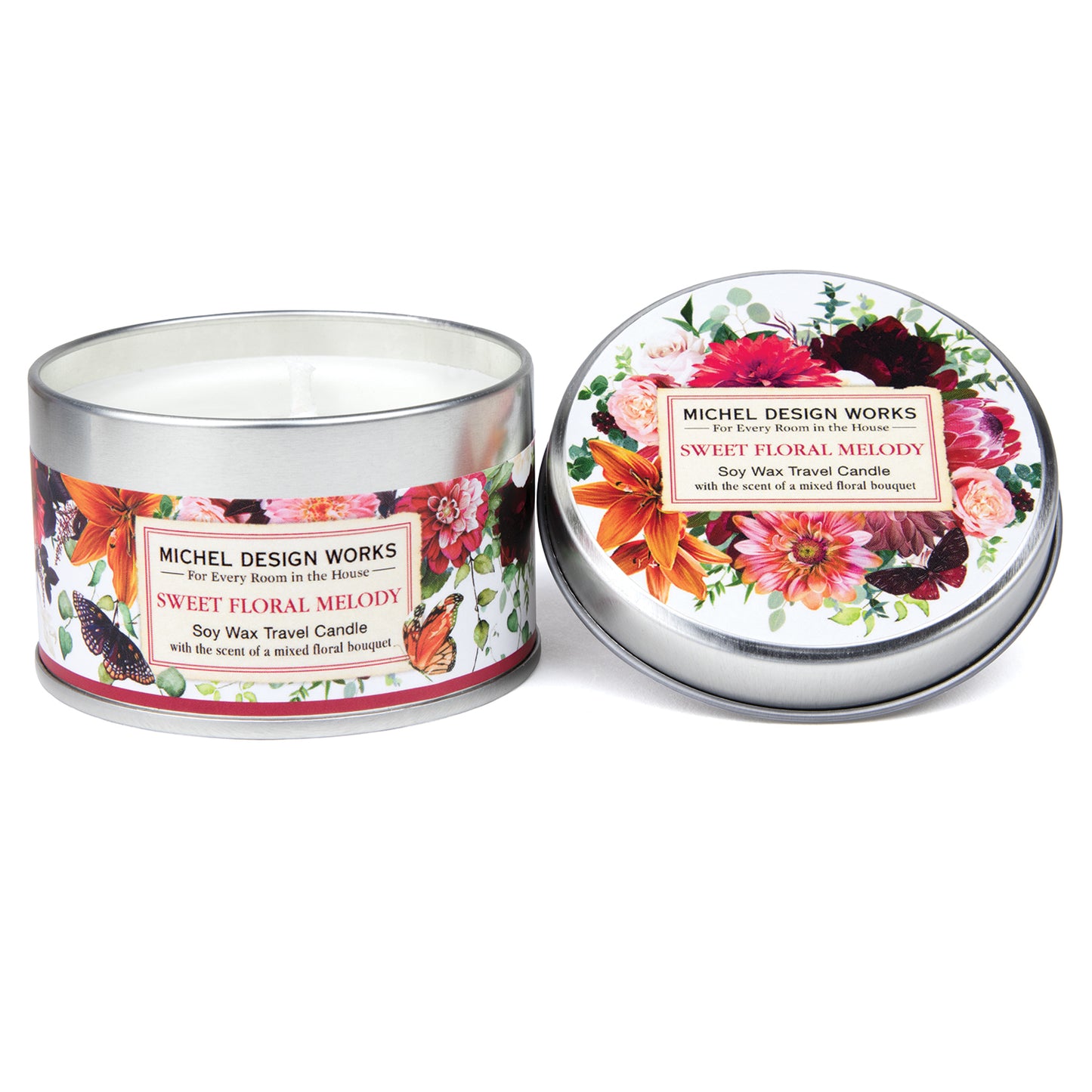 Rejselys Sweet Floral Melody – Michel Design Works duftlys Michel Design Works