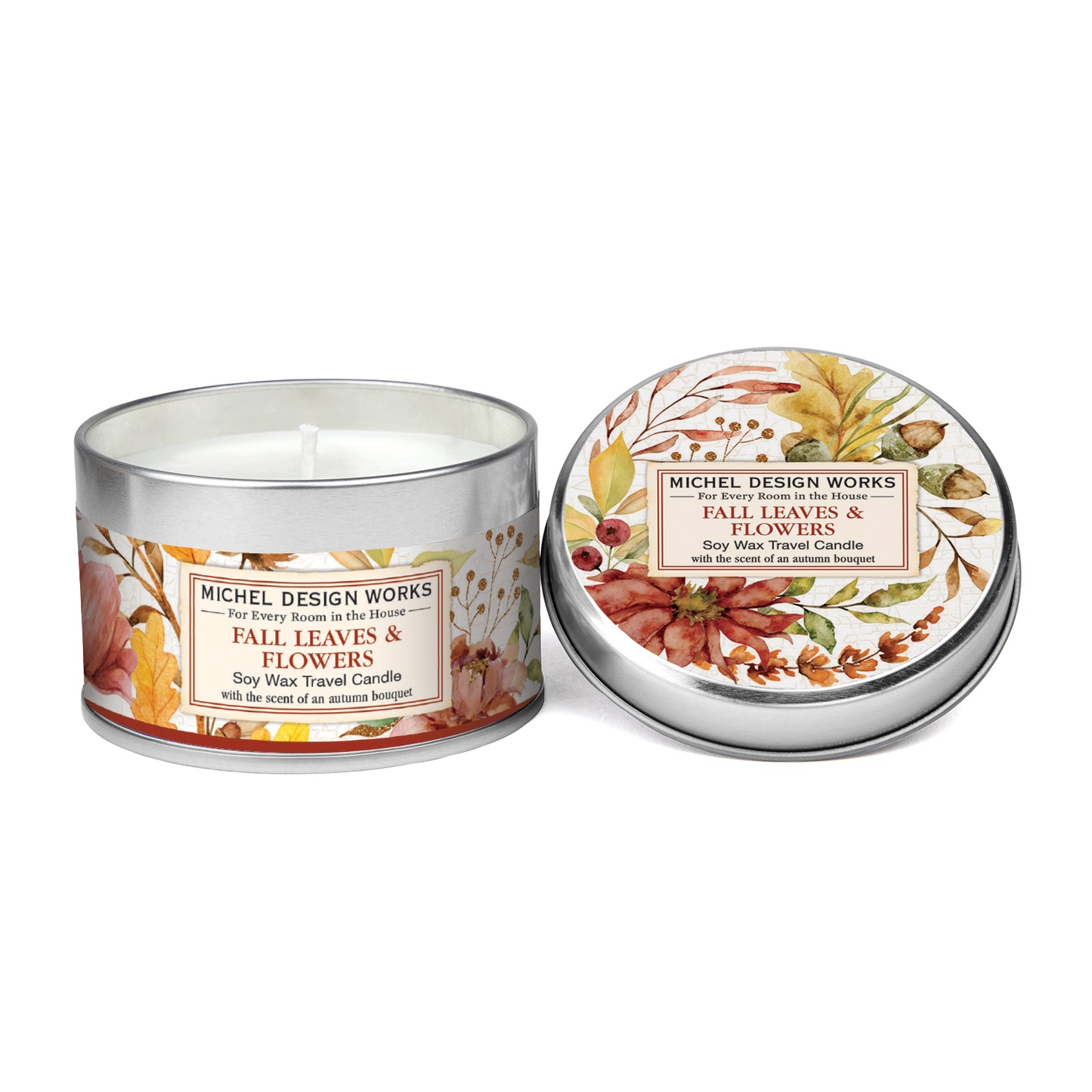 Rejselys Fall Leaves & Flowers – Michel Design Works duftlys Michel Design Works