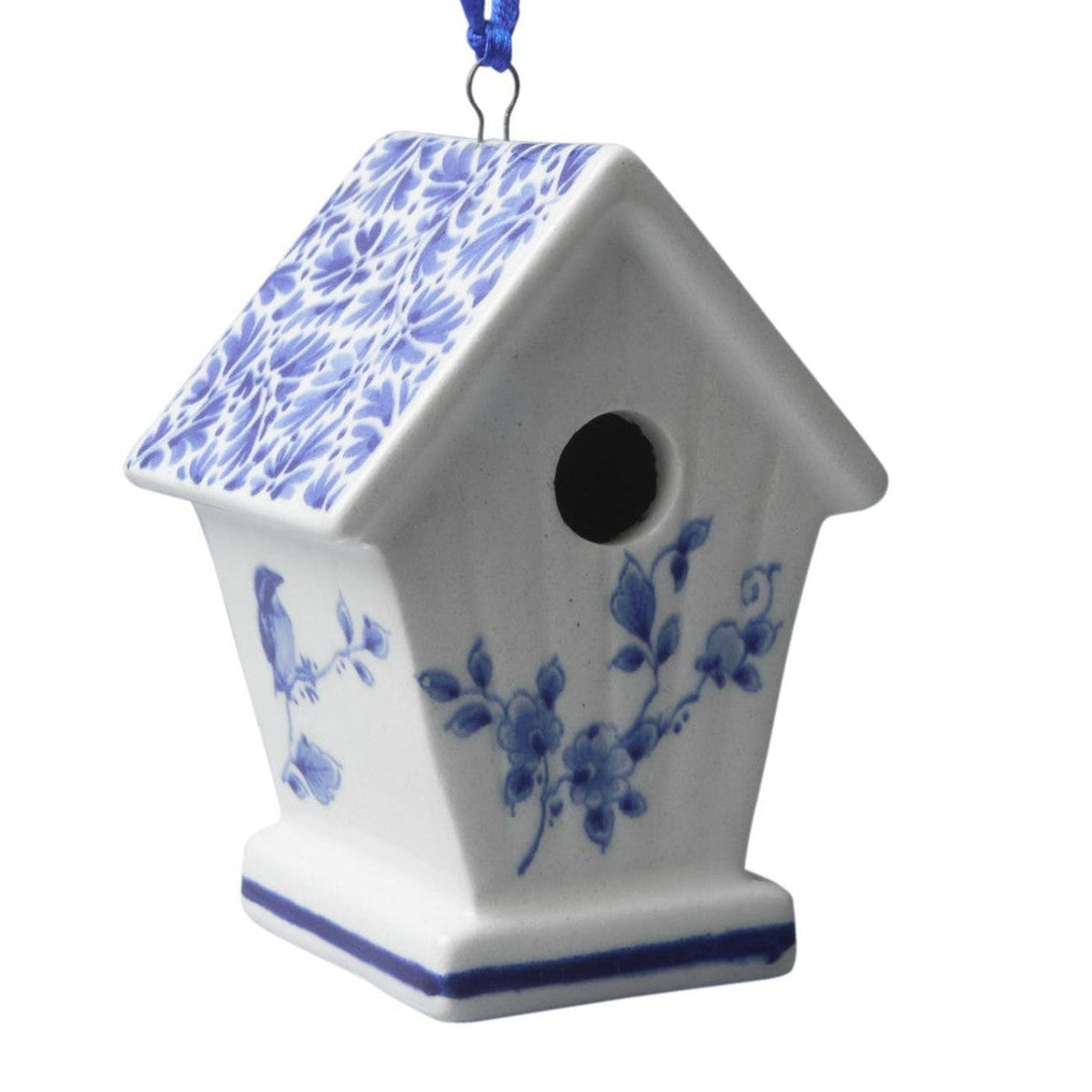 Keramisk juleornament med fuglehus – Heinen Delfts Blauw Ornament Heinen Delfts Blauw