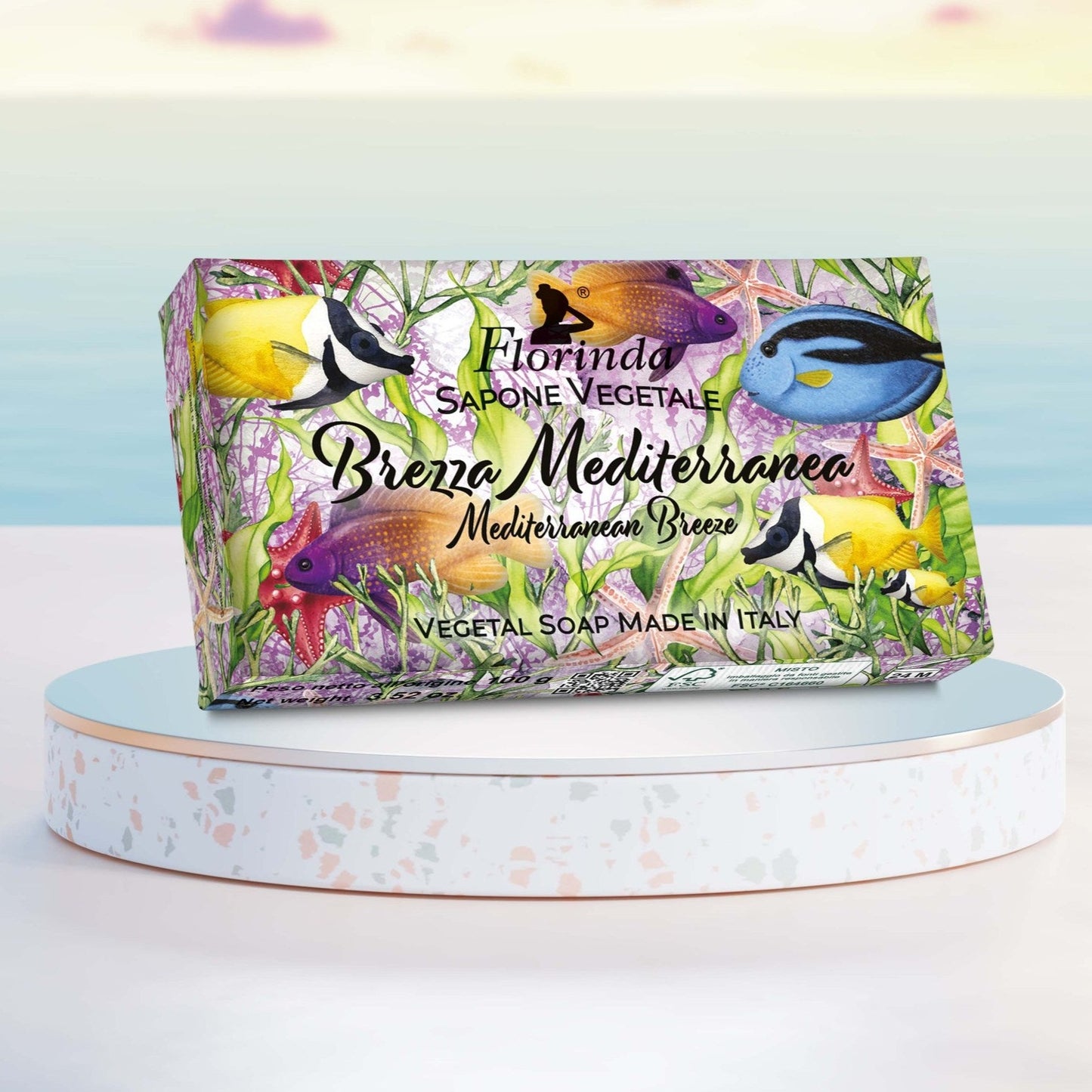 Håndsæbe Brezza mediterranea 100 gram fra Florinda