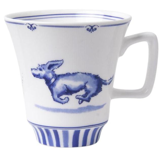 Kaffekrus med blå gravhund 145 ml Heinen Delfts Blauw