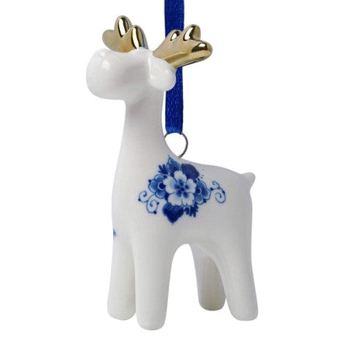 Julepynt Rensdyr Keramik Delftblå - Heinen Delfts Blauw Ornament Heinen Delfts Blauw