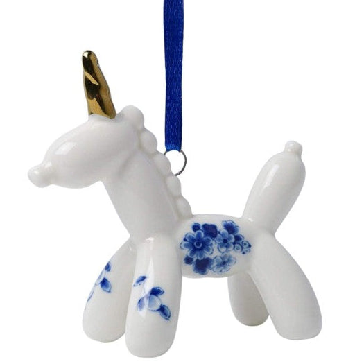 Julepynt Ballon Enhjørning Keramik Delftblå - Heinen Delfts Blauw Ornament Heinen Delfts Blauw