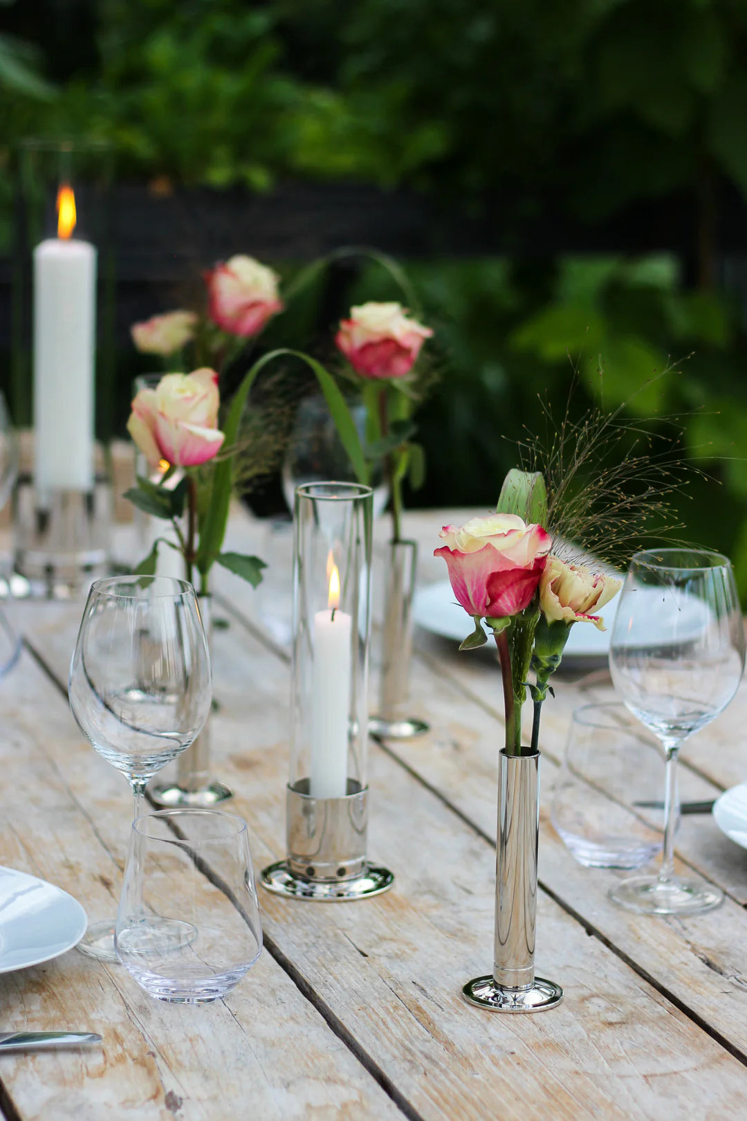 Kattvik vase, forniklet messing (sølv) Kattvik