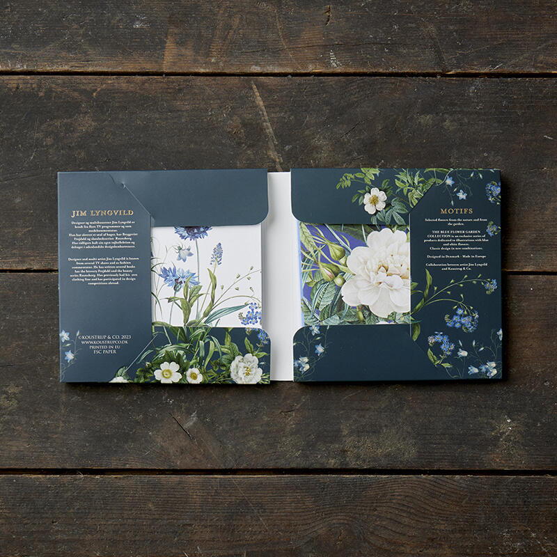 Blue flower garden - Kvardratisk kortmappe Jim Lyngvild