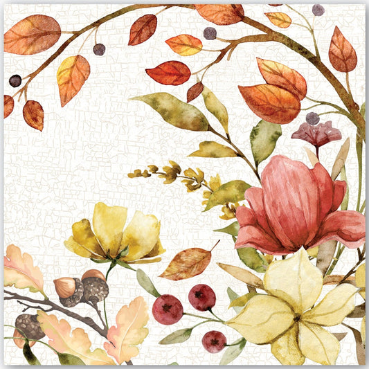 Frokost servietter Fall leaves & flowers Michel Design works