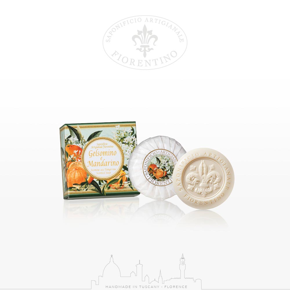 Italiensk håndsæbe Jasmin & mandarin 100 gram