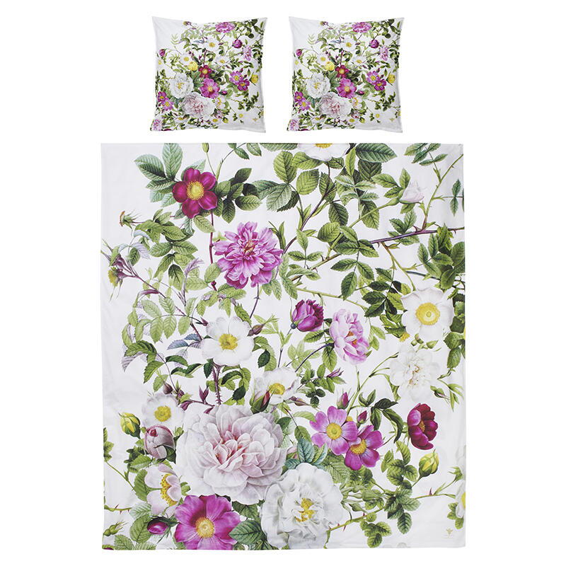 Økologisk sengesæt dobbeltdyne - Rose Flower Garden JL 200x220 cm