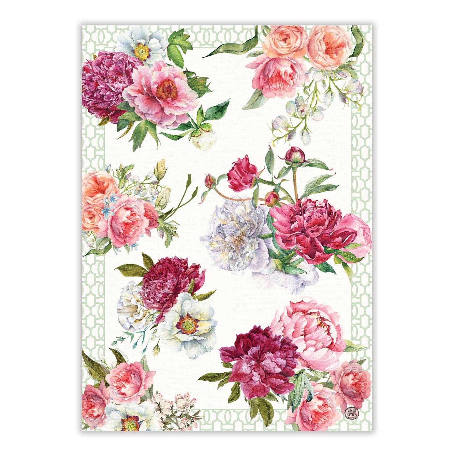 Viskestykke Blush Peony Michel Design Works