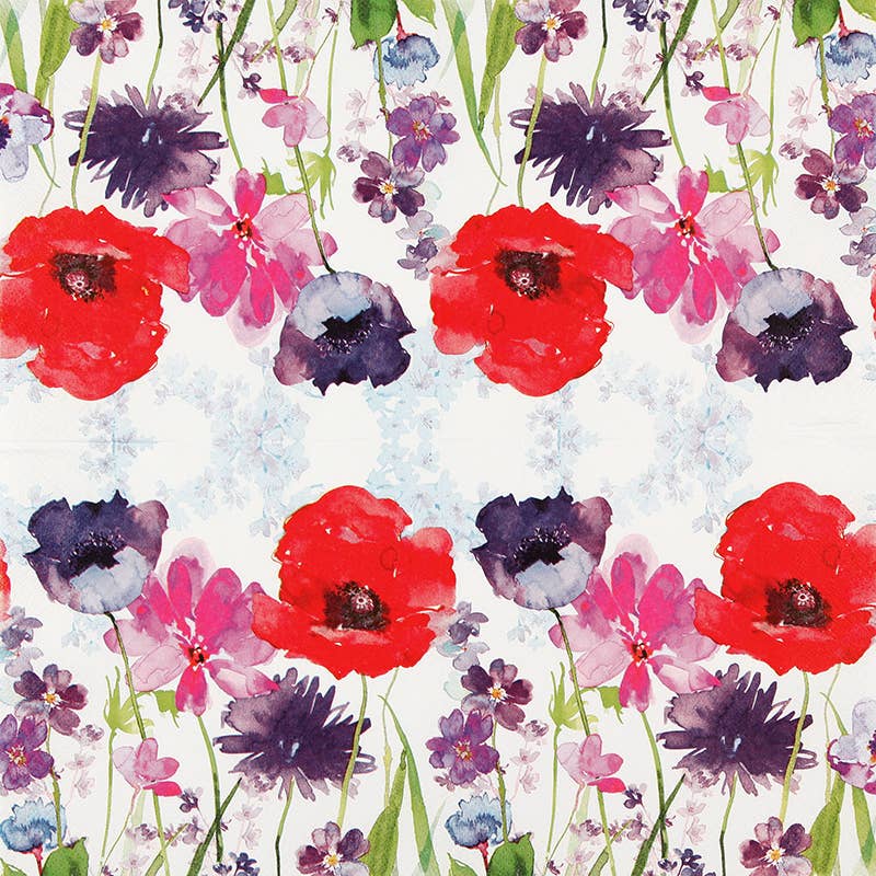 Cocktail servietter eng af blomster