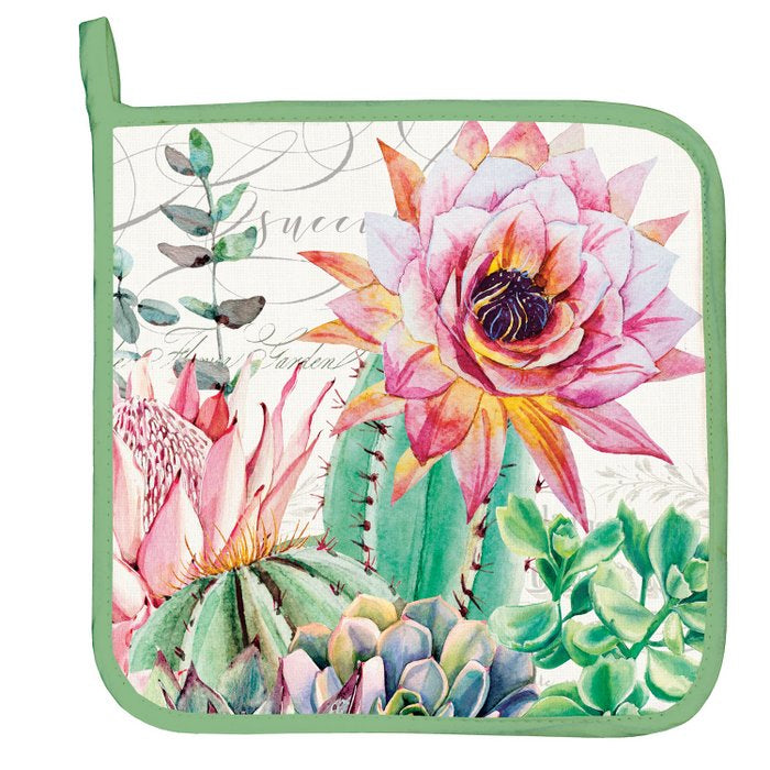 Grydelapper PINK CACTUS 2 stk Michel design works Michel design works Default Title