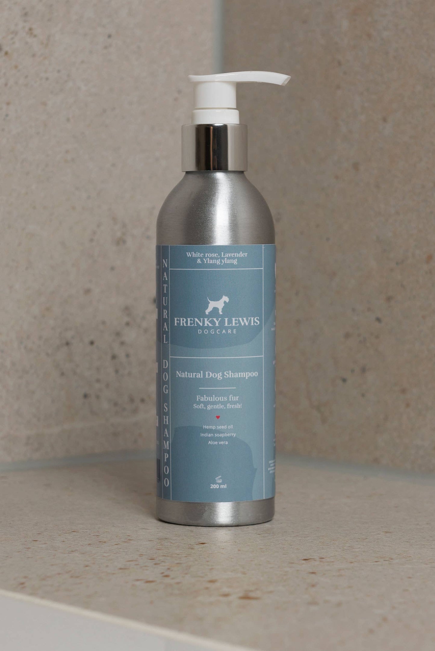 Hundeshampoo - 200ml - Hvid Rose, Lavendel, Ylang Ylang