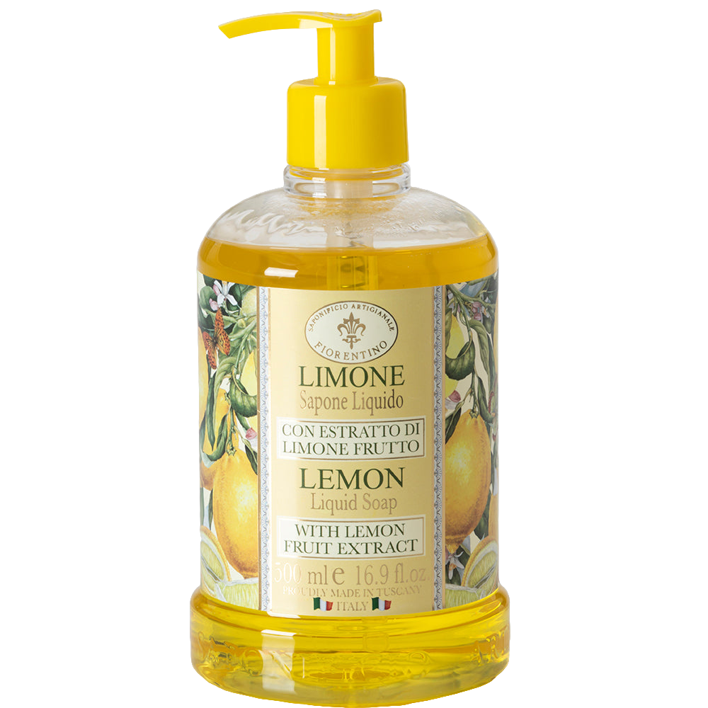 Flydende Italiensk hånd og kropssæbe citron Fiorentino