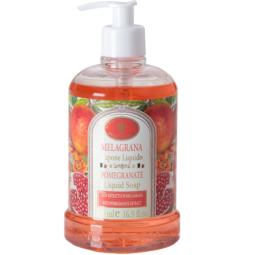 Flydende Italiensk hånd og kropssæbe Granatæble Fiorentino Saponificio Artigianale Fiorentino