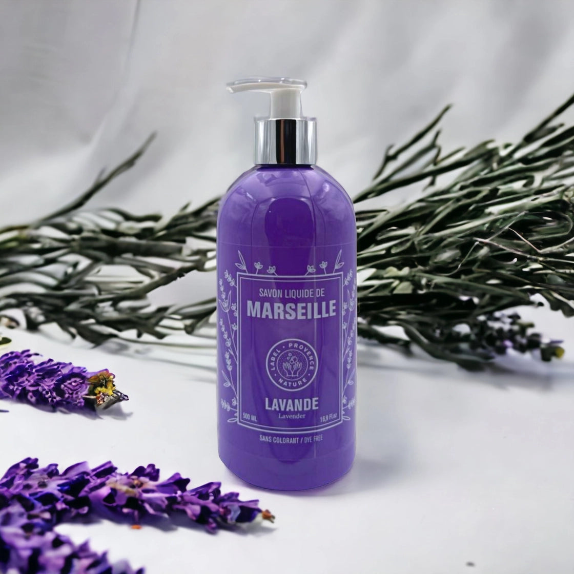 Marseille Sæbe 1 liter økologisk lavendel Label Provence Nature