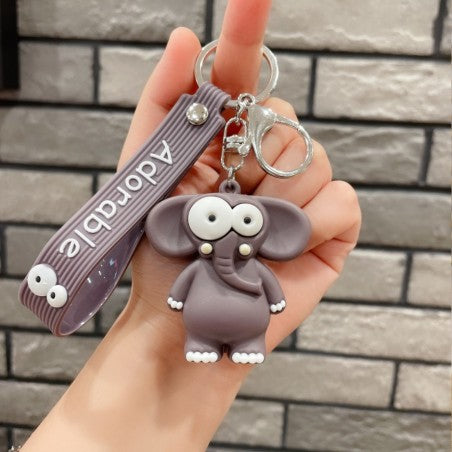 Nøglering med elefant vedhæng