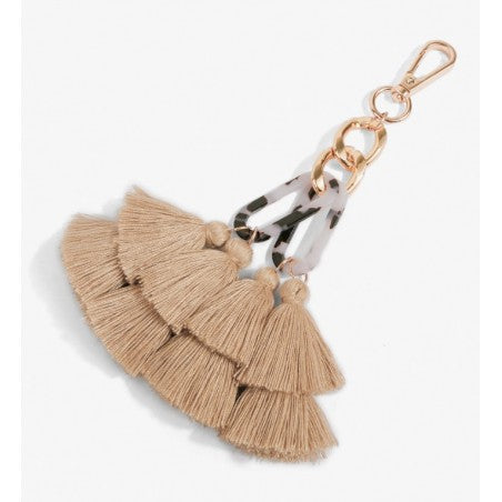 Pompon Nøglering XXL med Kvaster - 19 cm eCarla