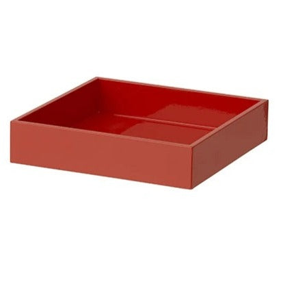 Lacquer Square Tray chilli red 22,4x22,4x5cm