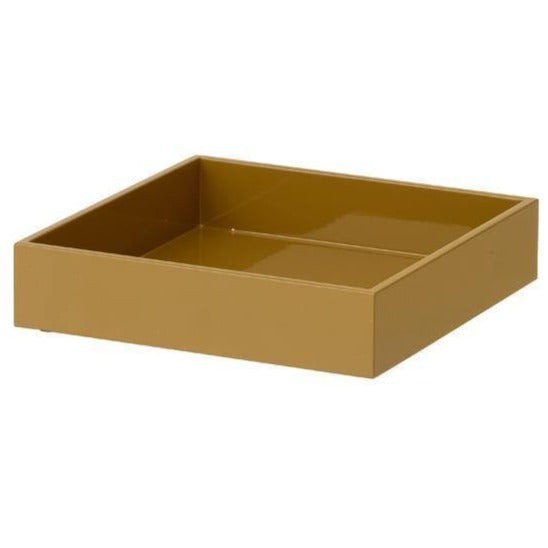 Lacquer Square Tray Pecan 22,4x22,4x5cm