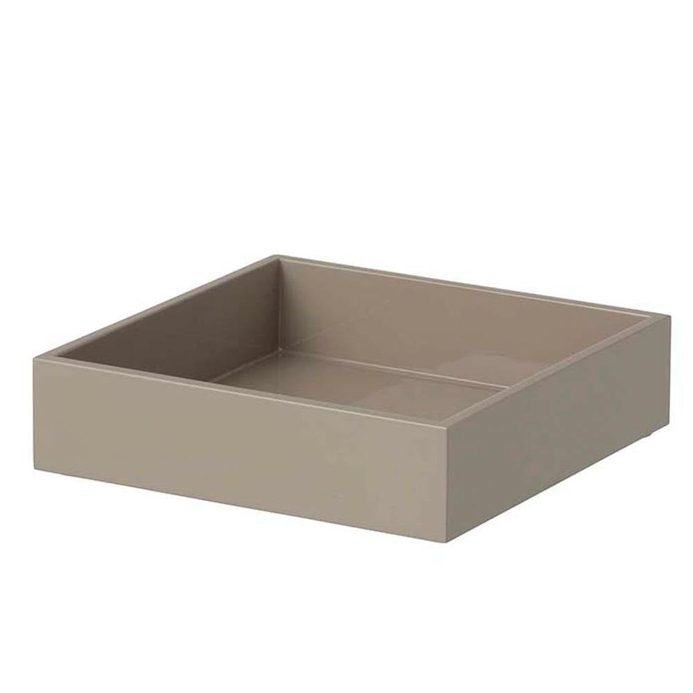 Lacquer Square Tray Grey