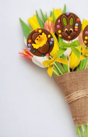 Kaninslikkepind rund med Smarties