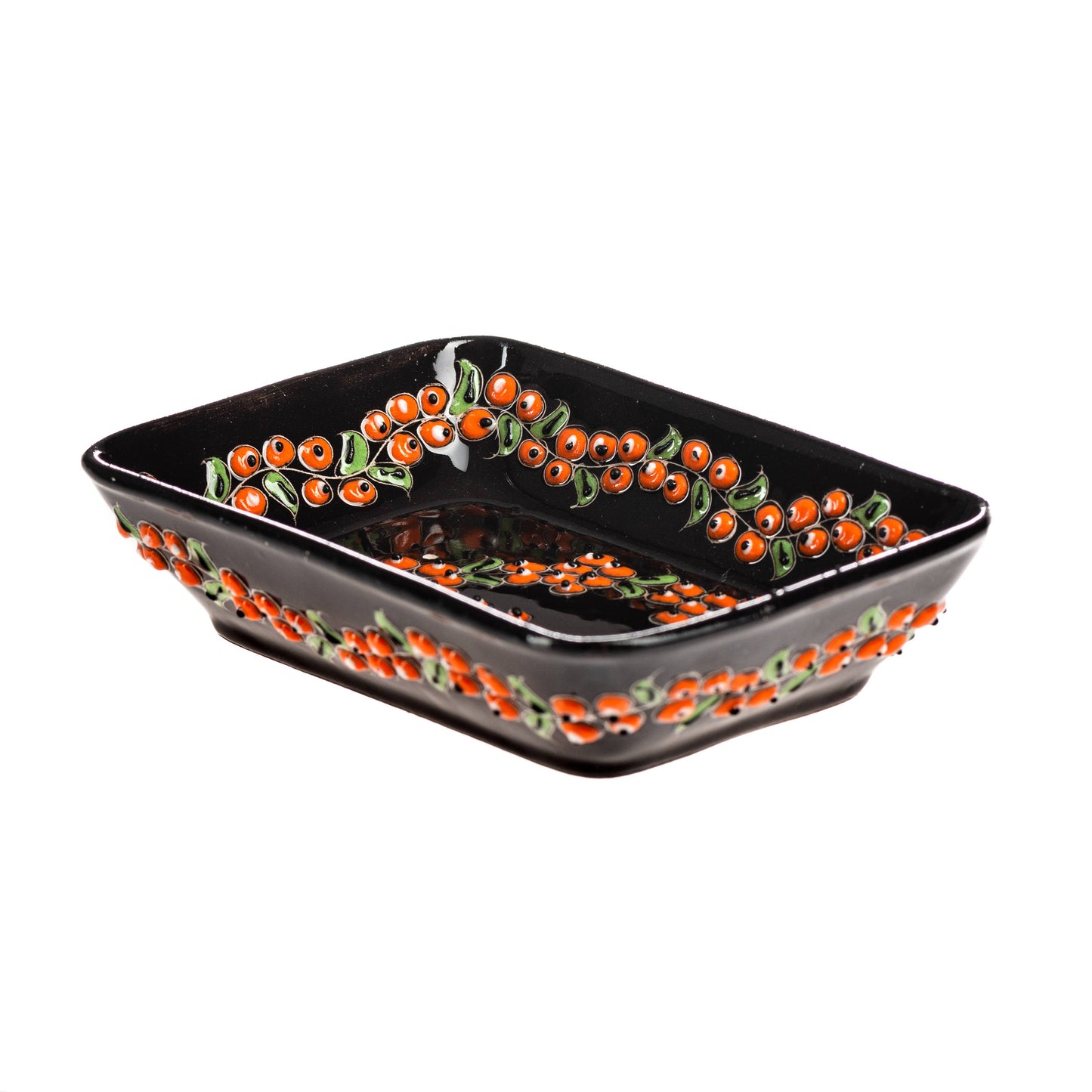 Håndlavet Keramisk Sæbeskåle med Dræn - Farverig Håndmalet Sæbeholder