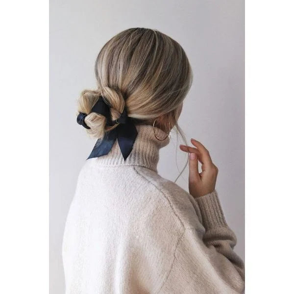 Scrunchie elastik og tørklæde sæt Grøn palme eCarla