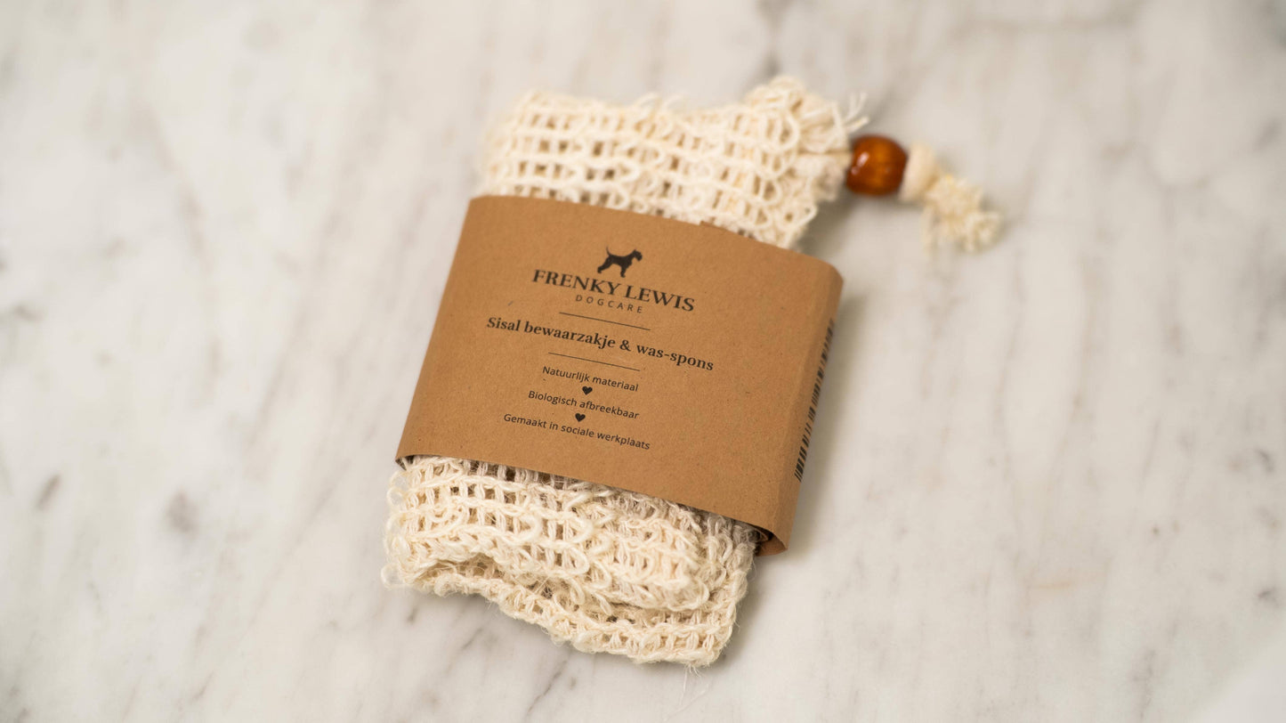 Sisal opbevaringspose & vask svamp