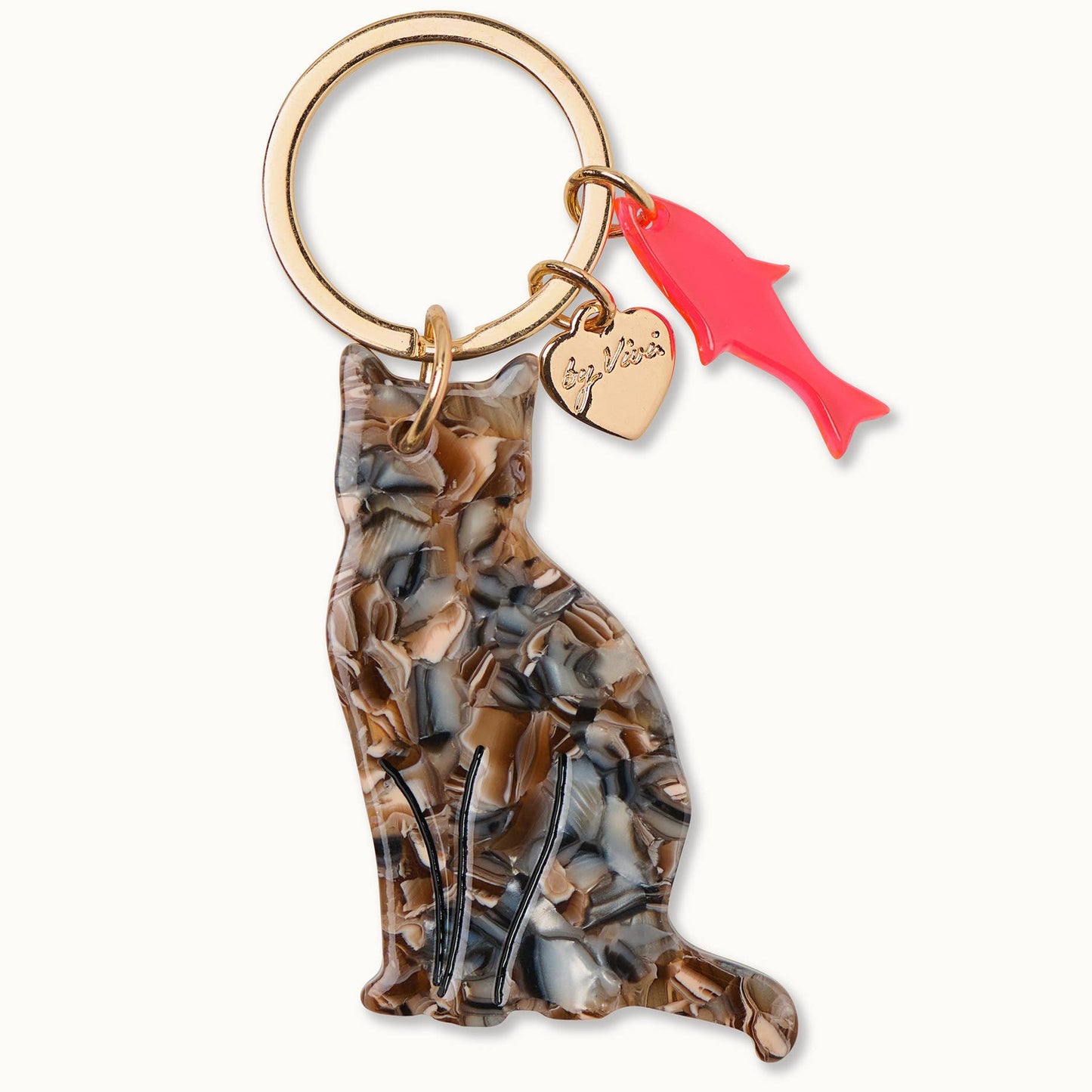 Nøglering Kat Mimi - Acryl Nøglering by Vivi by Vivi.