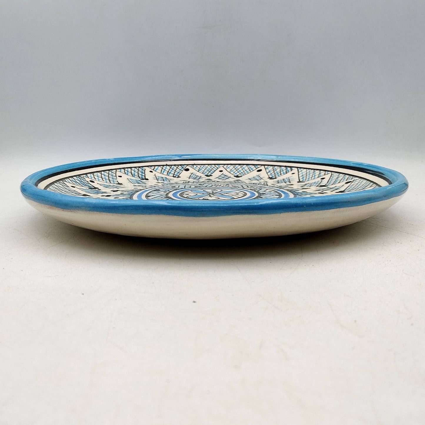 Marokkansk Tallerken Turkis Terracotta Ø28 cm - Håndlavet Etnico Arredo