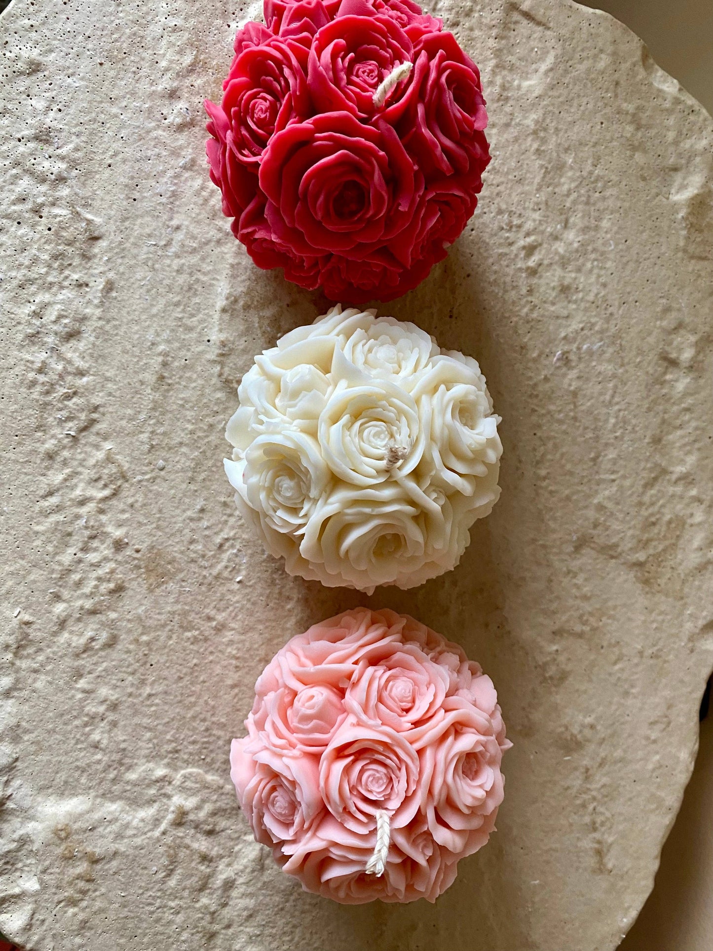 Stearinlys Rose Kugle med Duft - Pétale de cire Pétale de cire