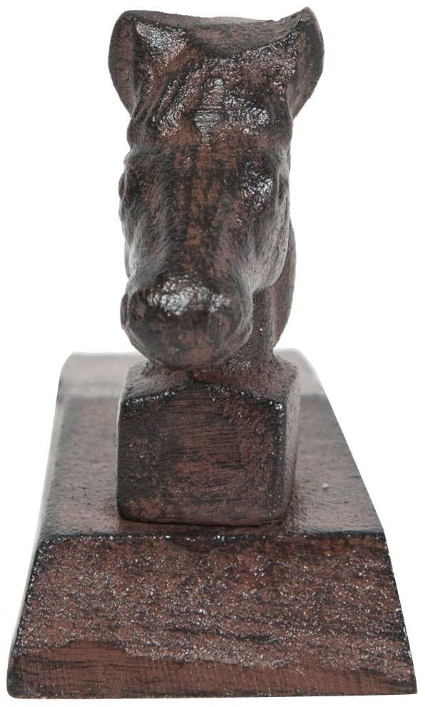 Støbejern dørstopper antik rustfinish hest