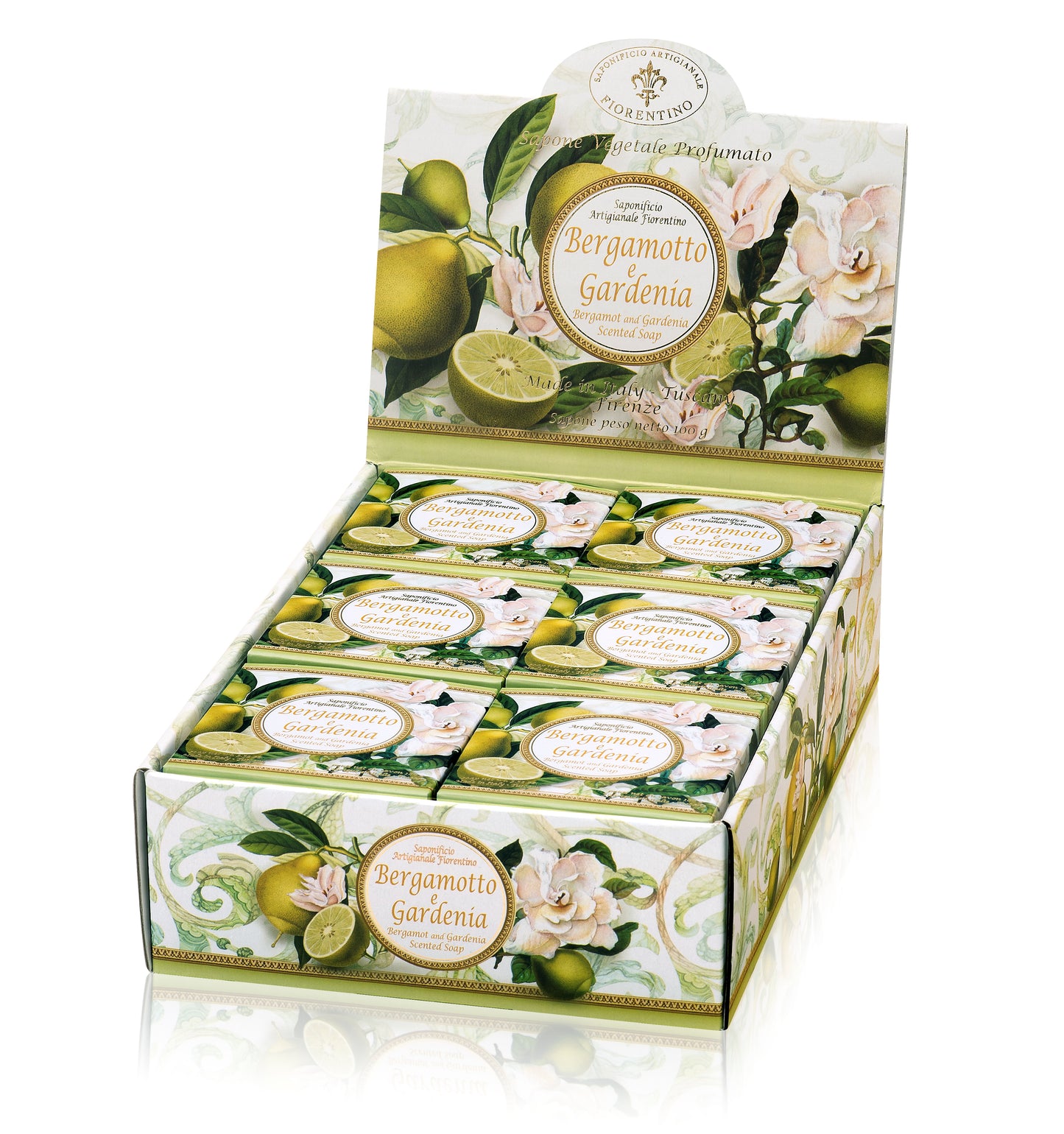 Italiensk håndsæbe Bergamotte & gardenia 250 gram