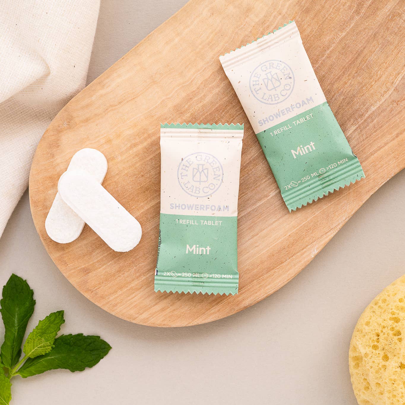 Bruseskum bodywash Tablet Refill - Mynte og Kamille